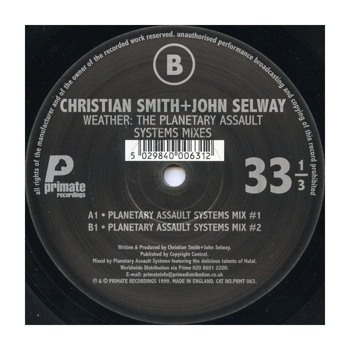 Christian Smith & John Selway - Weather: The Planetary Assault Systems Mixes
