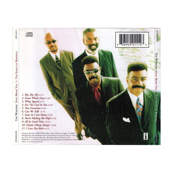 The Whispers - Song Book Volume One (The Songs Of Babyface)