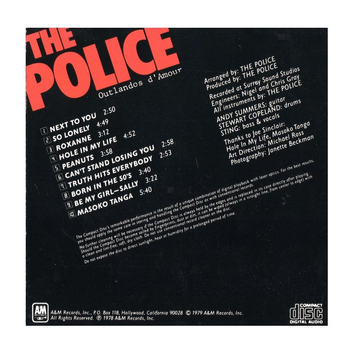 The Police - Outlandos D'Amour
