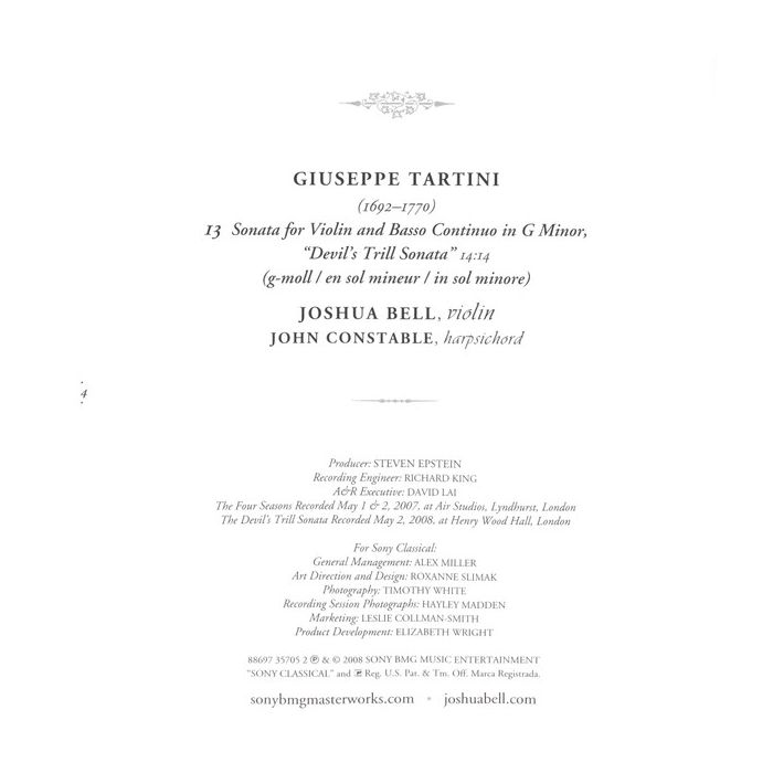 Antonio Vivaldi - Joshua Bell , The Academy Of St. Martin-in-the-Fields - The Four Seasons
