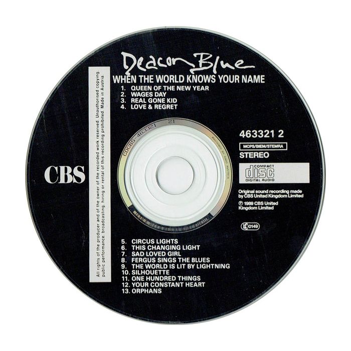 Deacon Blue - When The World Knows Your Name