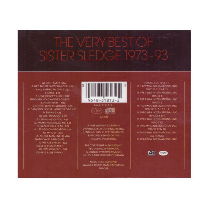Sister Sledge - The Very Best Of Sister Sledge 1973-93