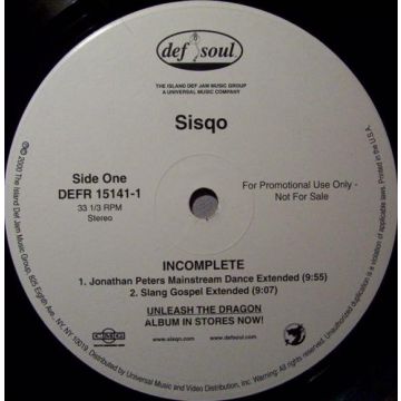 Sisqo - Incomplete